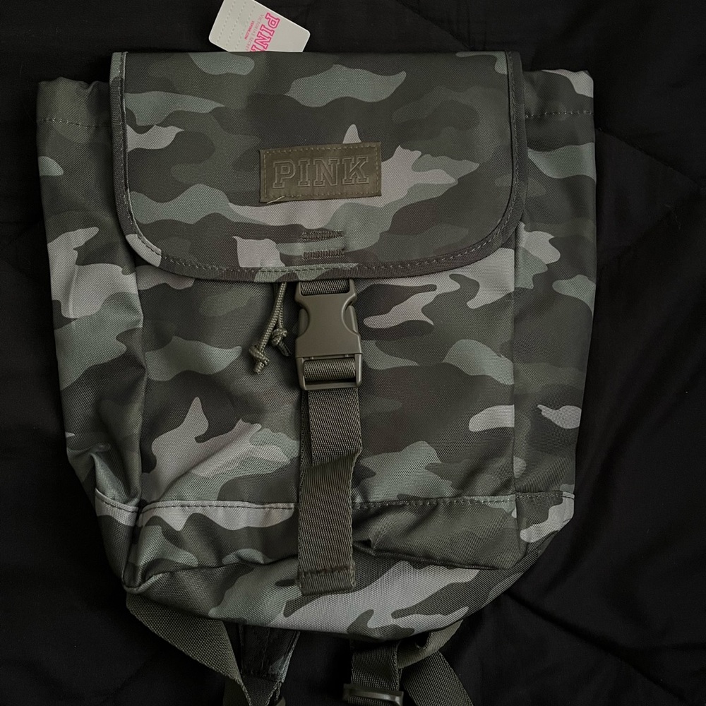PINK Victoria's Secret Gray Camouflage Backpack